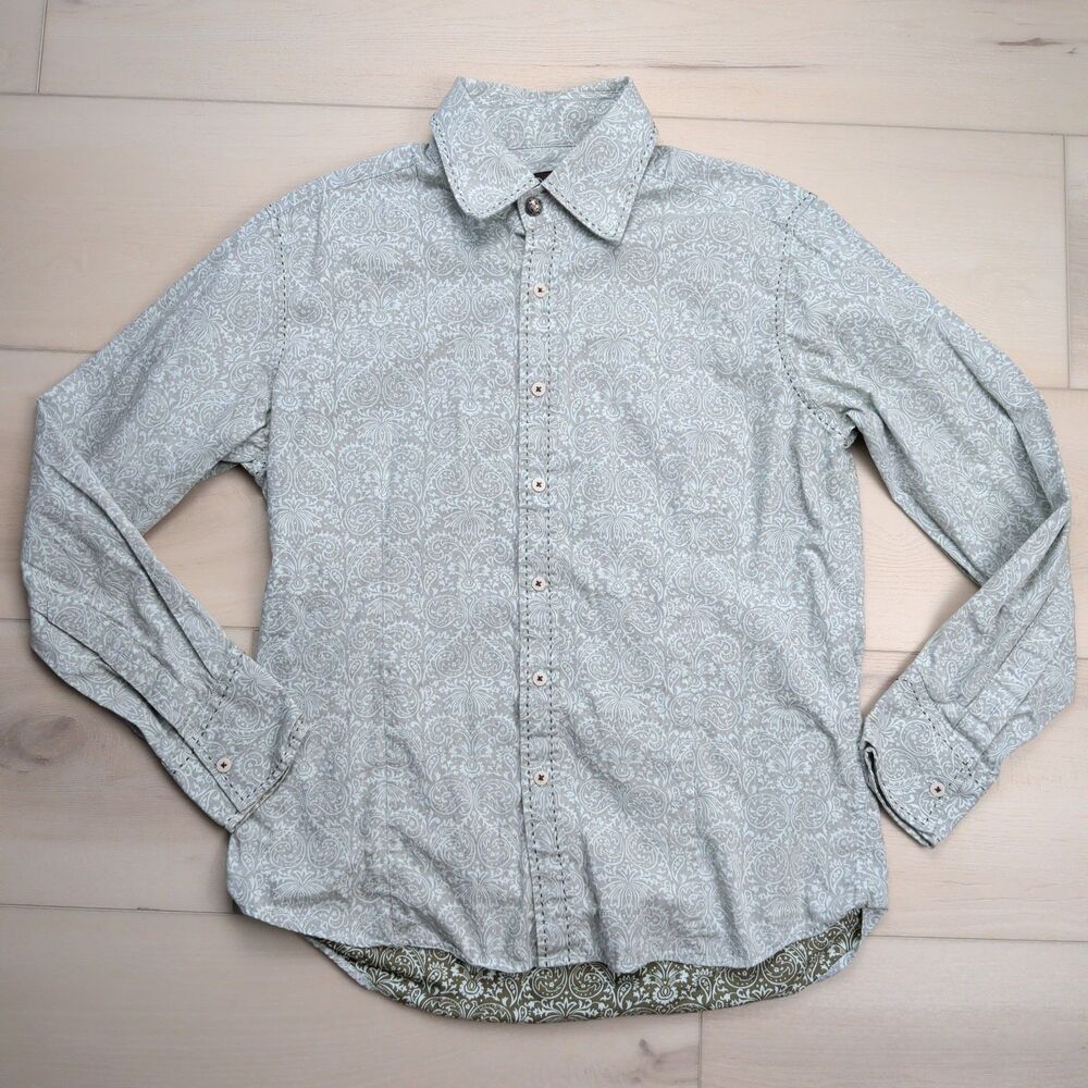 7 Diamonds Shirt‎ Mens Large Button Up Casual Floral Long Sleeve